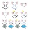 Animal Fancy Costume Kit Accessories Elephant Costume Set with Elephant Ears Headband Bowtie Tail Tutu Skirt 1/3/4Pcs