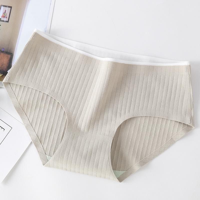 Mid Waist Women's Underwear Seamless Knickers Breathable Pure Lingerie Cotton Triangle Panties
