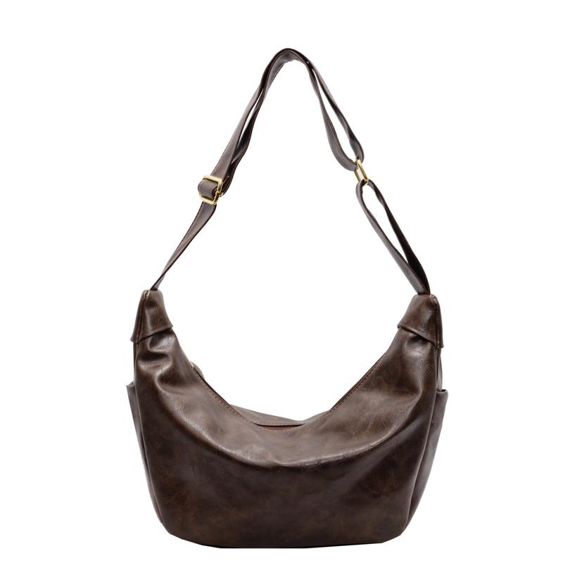 Large Capacity Soft Leather Shoulder Bag Women's Hobo Bag Crossbody Bag