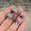 Rose Quartz Rough Earring African Amethyst Rough Gemstone Earring Electroformed Copper Earrings Handmade Electroformed Jewelry Wedding Gift