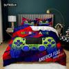 Gamepad Duvet Cover Set Microfiber Games Twin Bedding Set Boys Player Gaming Videogame Controller American Style Comforter Cover