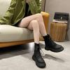 Women's 2023 Korean Style Martin Boots: Versatile Thick-Soled Platform, Fly-Knit Socks, Short Tassel Design