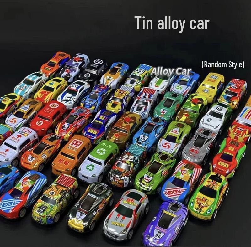 Alloy Tinplate Pull-Back Inertia Cars - Kids' Toys and Gifts