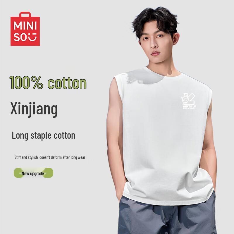 MINISO Мужская хлопковая майка с принтом L