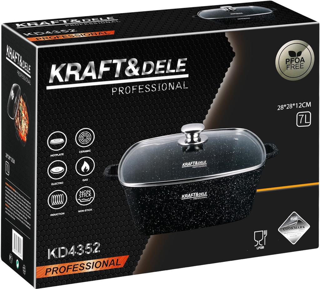Roasting pan 7L 28x28x12cm KD4352