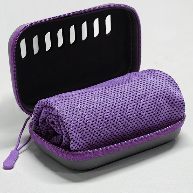 Camping Koeldoeken met EVA-etui, Compacte & Draagbare Reis IJshanddoek Sneldrogende Handdoeken voor Sport, Gym, Wandelen en Yoga