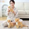 New  Animal Doll Lifelike Leopard & Lion Plush Realistic Plushie Panther Toy Baby Soft Pillow Gifts For Kids Birthday Gift