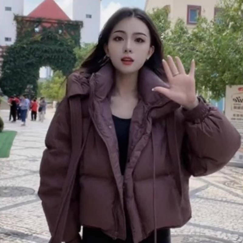 

Новое женское зимнее хлопковое пальто, короткий дизайн в корейском стиле, свободное хлопковое пальто, утепленное пальто для невысоких L