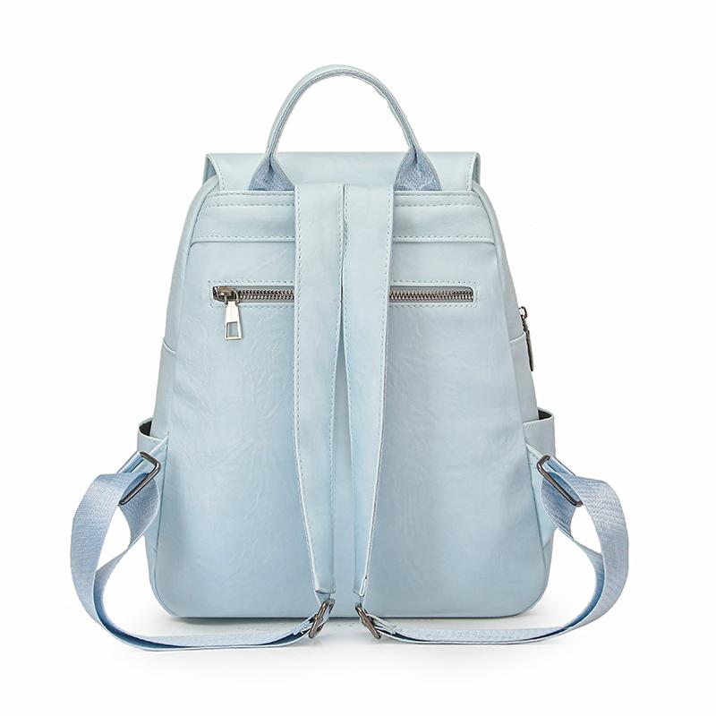 Umwandelbarer Klappen-Rucksack-Tasche mit Seitentaschen, lässiger Faux-Leder-Tagesrucksack für Damen, für den täglichen Gebrauch