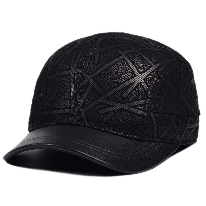 Męska i Damska Krótka Czapka z Daszkiem typu Duckbill ze Skóry Owczej na Jesień/Zimę do Użytku Zewnętrznego i Jazdy Samochodem.