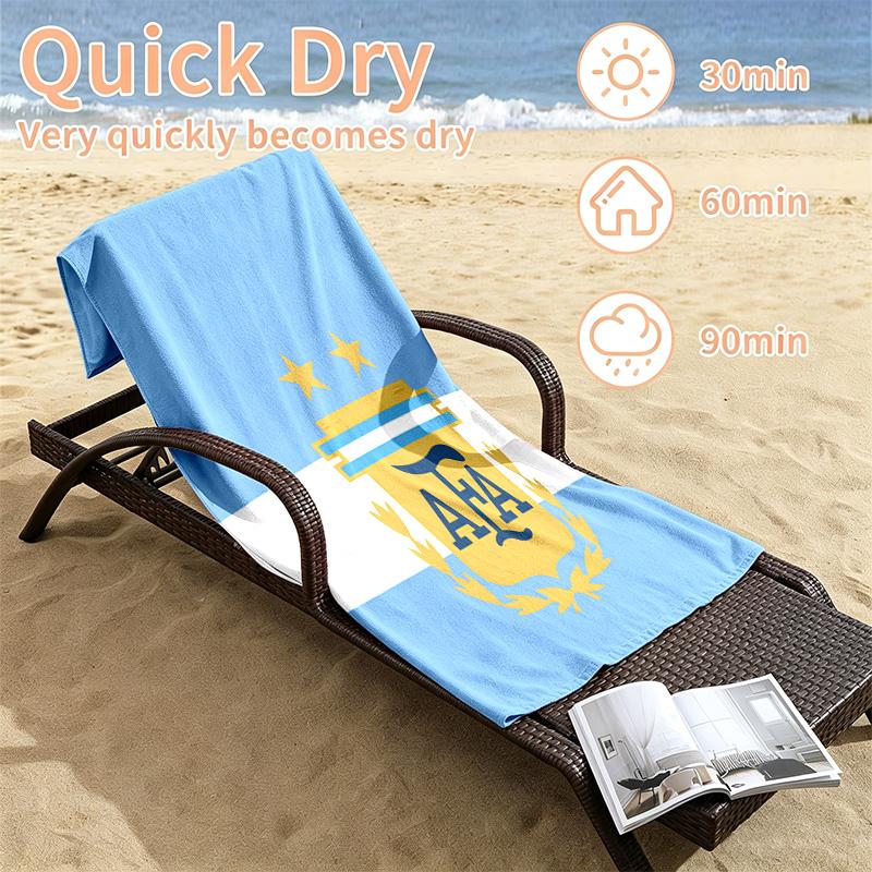 Argentina national team Beach towels also serve as bath towels summer essential a musthave for the outdoors the beach and the pool