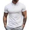 Letní pánské polo tričko s krátkým rukávem polokošile pánské oversized volné jednobarevné topy