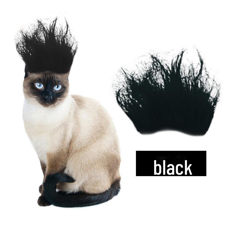 Colorful Halloween Wig Accessories for Pets: Funny Cat & Dog Costumes