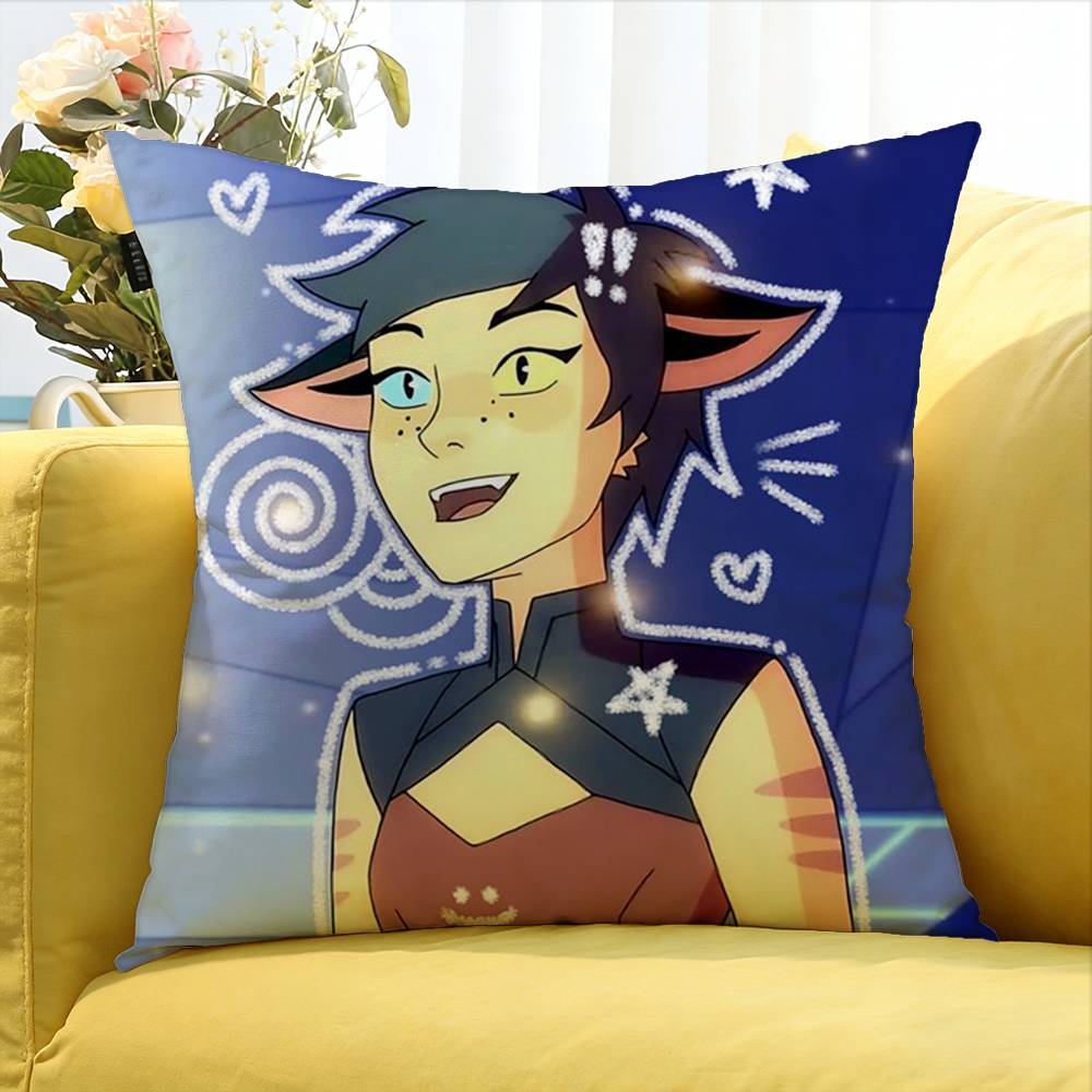 C-Catradora Shera Vintage Anime Various Sizes Square Pillow Case For Car Home Bedchamber Decor