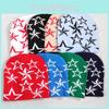 Y2k Style Star Design Knit Cap With Fluffy Fabric For Fall Street Fashion