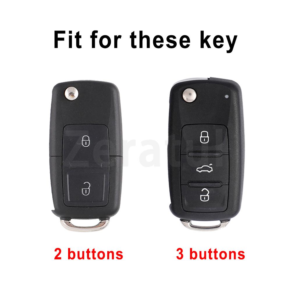 2/3 Buttons Shell Fob For Vw Volkswagen Mk4 Bora Golf 4 5 6 Jetta Passat Polo Bora Touran Skoda Seat Tpu Car Key Case Cover