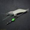 A1A2 7 Pcs Fishing Shrimp Lures Artificial Silicone Soft Shrimp Baits with Hooks Luminous Swimbait Fishing Tackle Durable