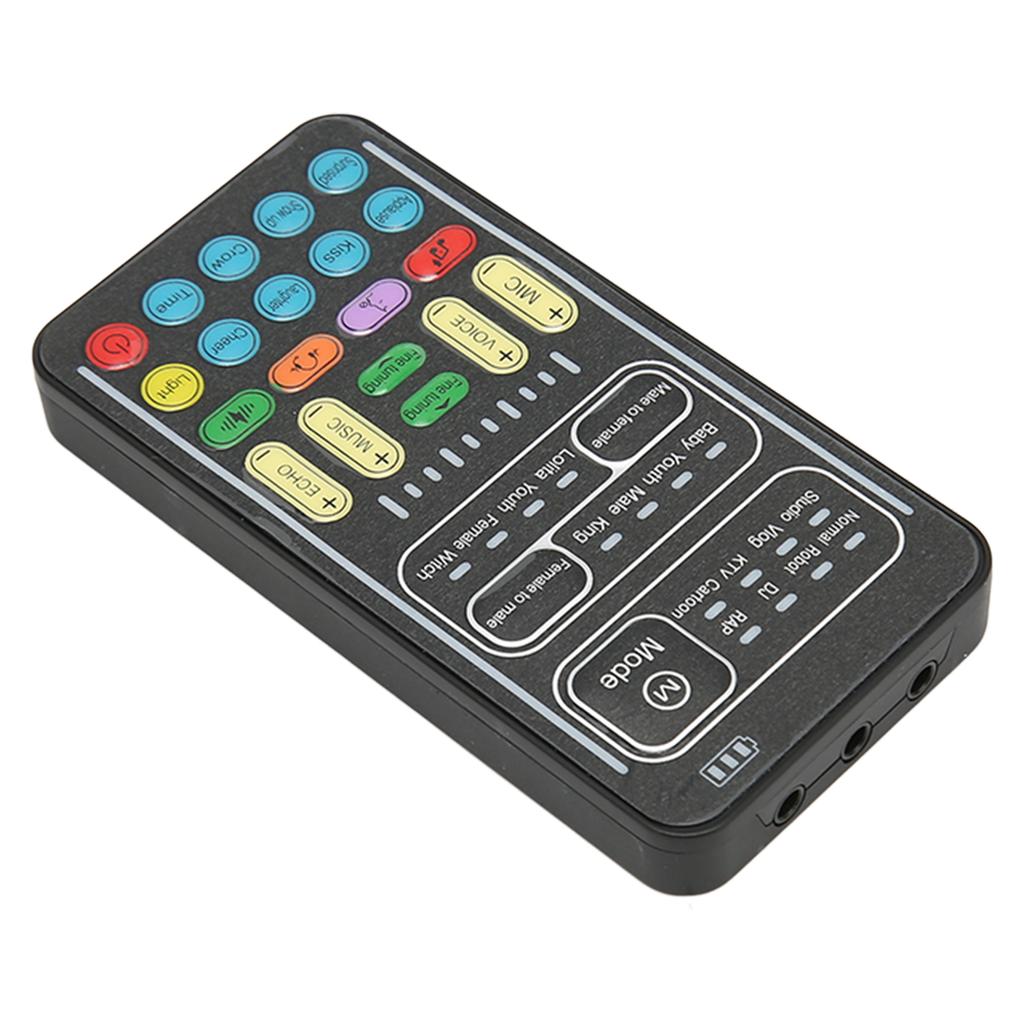 Voice Changer Multifunctional 8 Sound Effects Portable Handheld Mini Sound Card Voice Changer for