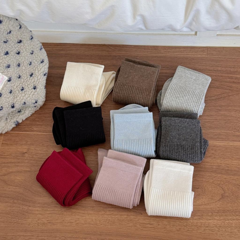 Boneless Anti-Ball Socks Solid Color Stockings Mid-Tube Socks Versatile Socks For Women