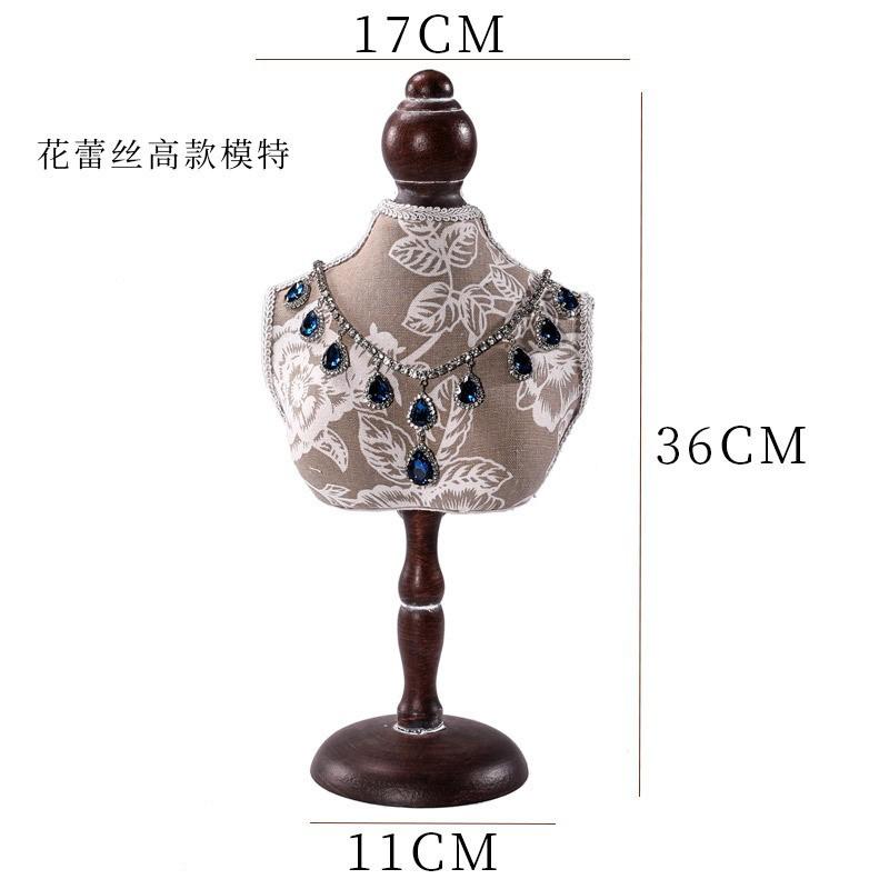 Walnut Jewelry Display Stand Combination Set Jewelry Display Ring Jewelry Look Pallet Necklace Display Model Stand