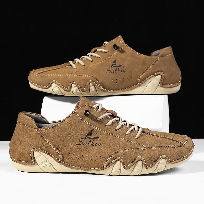 Nouveau 2025 Mode Fait Main Cuir Décontracté Chaussures Homme Design Baskets Mocassins Slip On Respirant Coupe Bas Ballerines Conduite Grande Taille