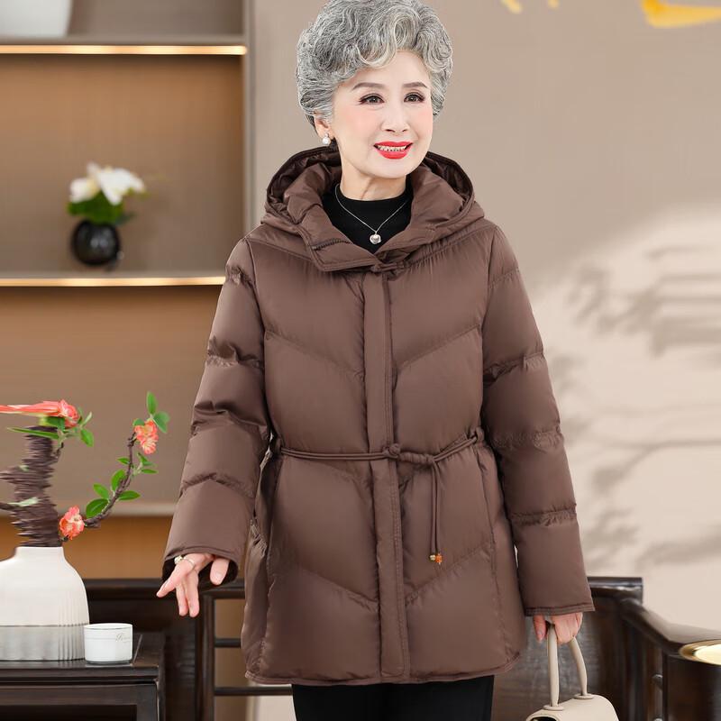 Fengxiao 2025 Winter Mid-Length Down Jacket for Middle-Aged Women