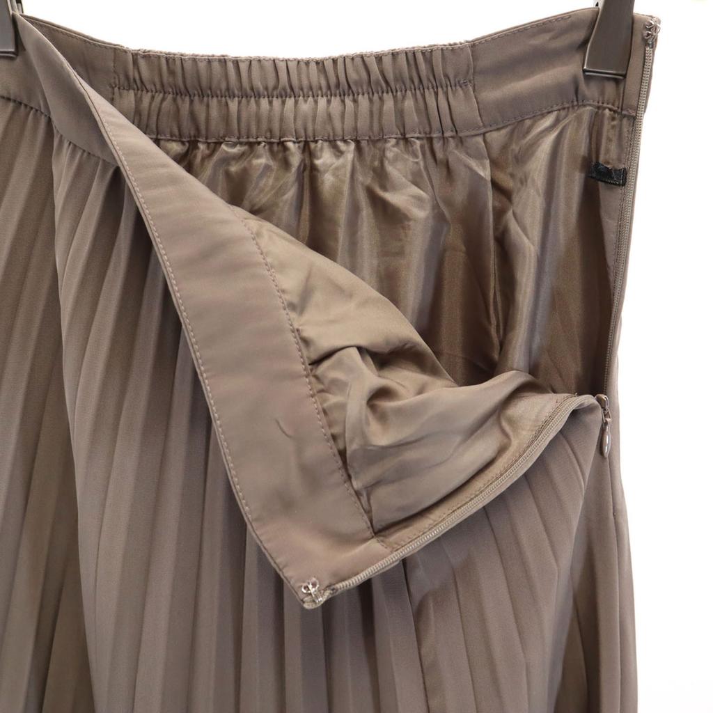 SNIDEL Long length Irregular Pleated skirt Gray Women Used