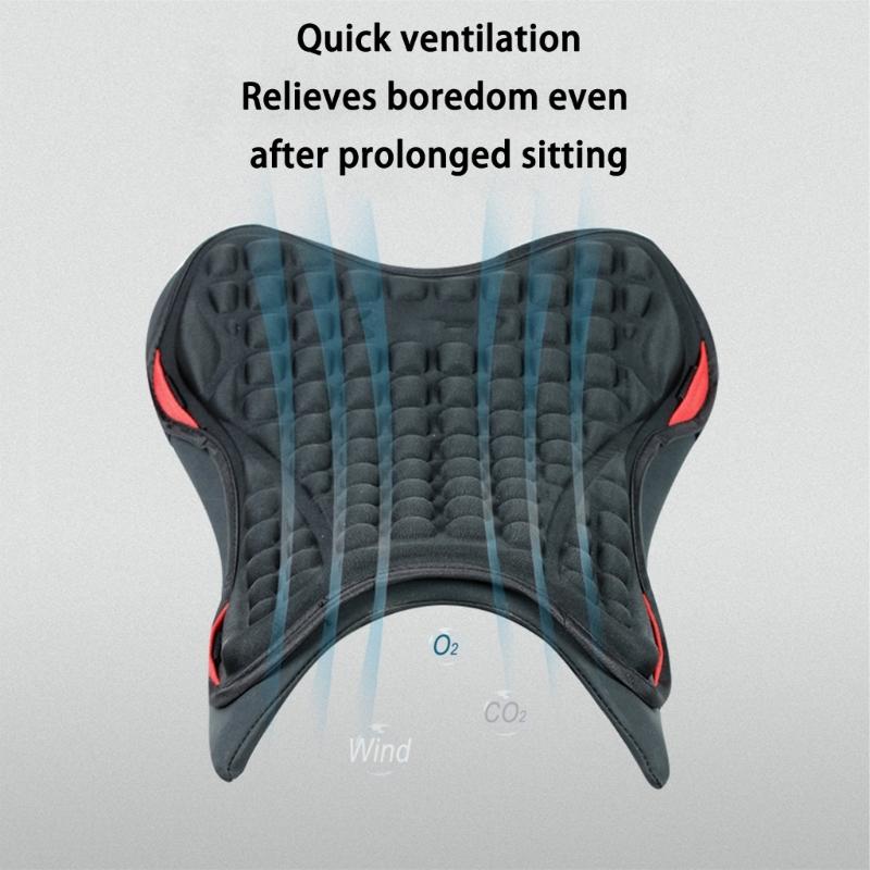 Motorcycle Seat Cover Ventilated Bubble Texture Contoured For Enhanced Grip Shock Absorption Fits Cruisers Street Bike