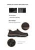 Men's Thick Sole Wear-Resistant Leather Hiking Loafers - Slip-On Casual Shoes