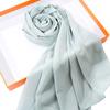 Solid Color Chiffon Scarf Breathable Simple Casual Shawl Hijab Windproof Sunscreen Head Wrap for Women Women Abaya Accessories