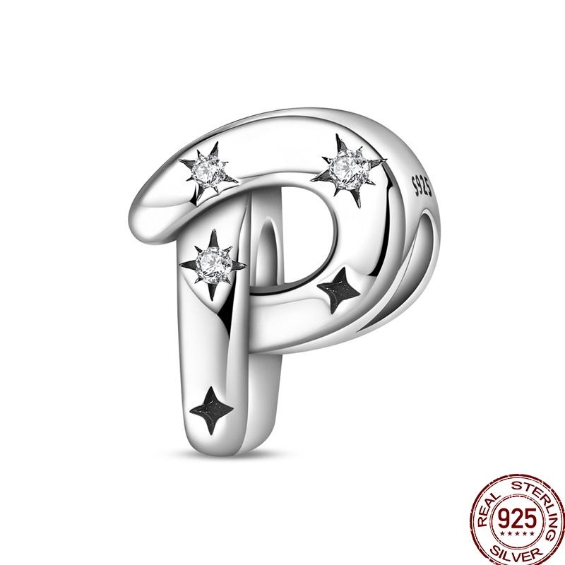 Copper 26 Letter A-Z Alphabet Charm Beads Fit Original Bangle Bracelet Necklace Pendant Jewelry Accessories Making