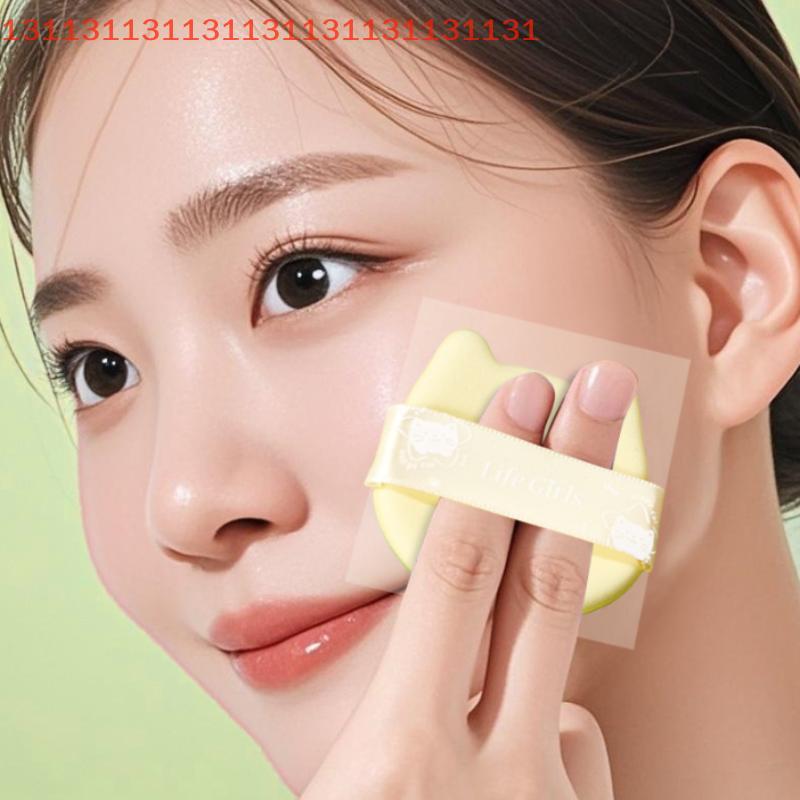100 Sheets Oil Blotting Papers With Mirror Case Flour Puff Cartoon Durable Face Cleansing Makeup Tool Face Oil Blotting