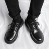 Leather Shoes Men's Breathable British Style Business Dress Big Head Trend Low Top Martin Boots Platform Casual Leather Men's Shoes