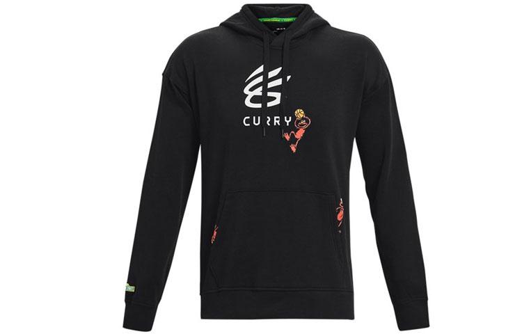 Under Armour Свитшоты Curry X Улица Сезам Мужские Черные С капюшоном Средняя Посадка Обычная 1369619-001 XXL
