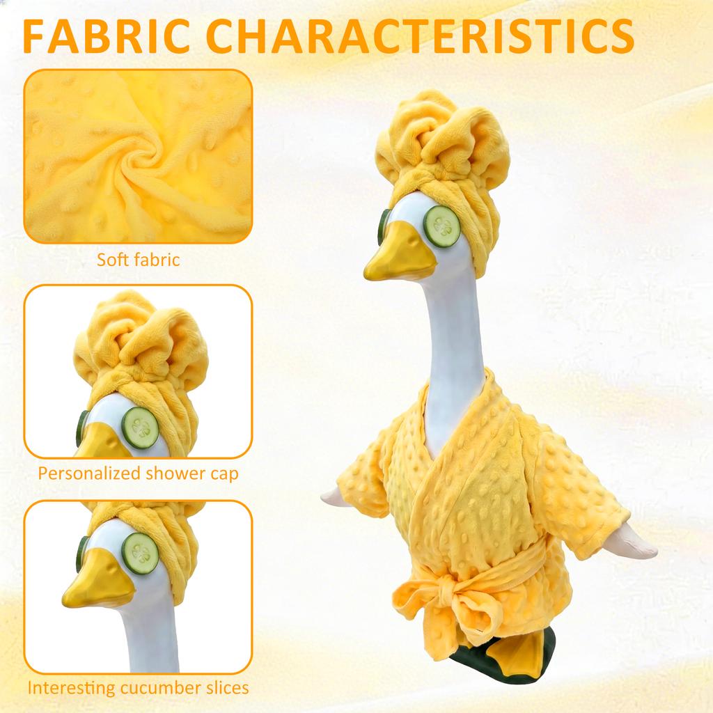 Goose Outfit Lady Porch Clothe Lawn Goose Costume Goose Dress Garden Statue Dress Up Clothing for Home Outdoor Yard Statue Decor