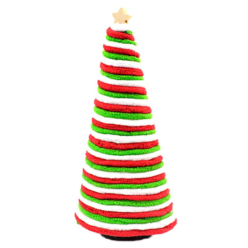 1Pc Mini Christmas Tree Tray Christmas Gift Desktop Christmas Tree Decoration Woolen Christmas Tree