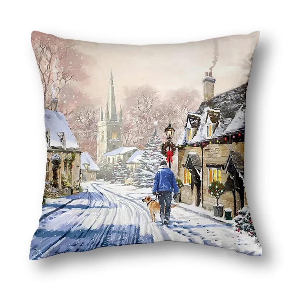 Upgrade Your Living Room Decor With Festive Spirits Christmas Decoration Cushion Cover Home Decor