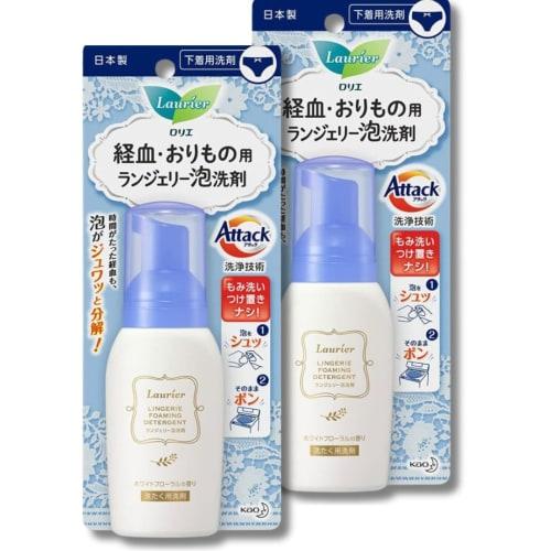 Kao Lingerie Foaming Detergent, 80ml X 2-Pack, for Menstrual Blood and Vaginal Discharge
