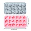 1Pc 18 Cavities Flower Silicone Molds Diy Rose Flower Candy Molds Rose Leaf Bow Tie Shape Molds Pudding Soap Cookie Molds