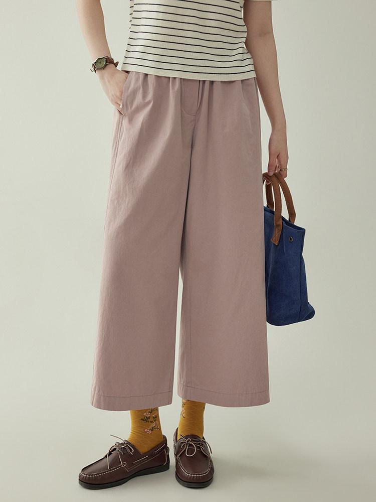 

Beitou AMUU Women s Japanese-Style High-Waisted Elastic Wide-Leg Pants - Slimming, Casual, Spring/Summer Medium