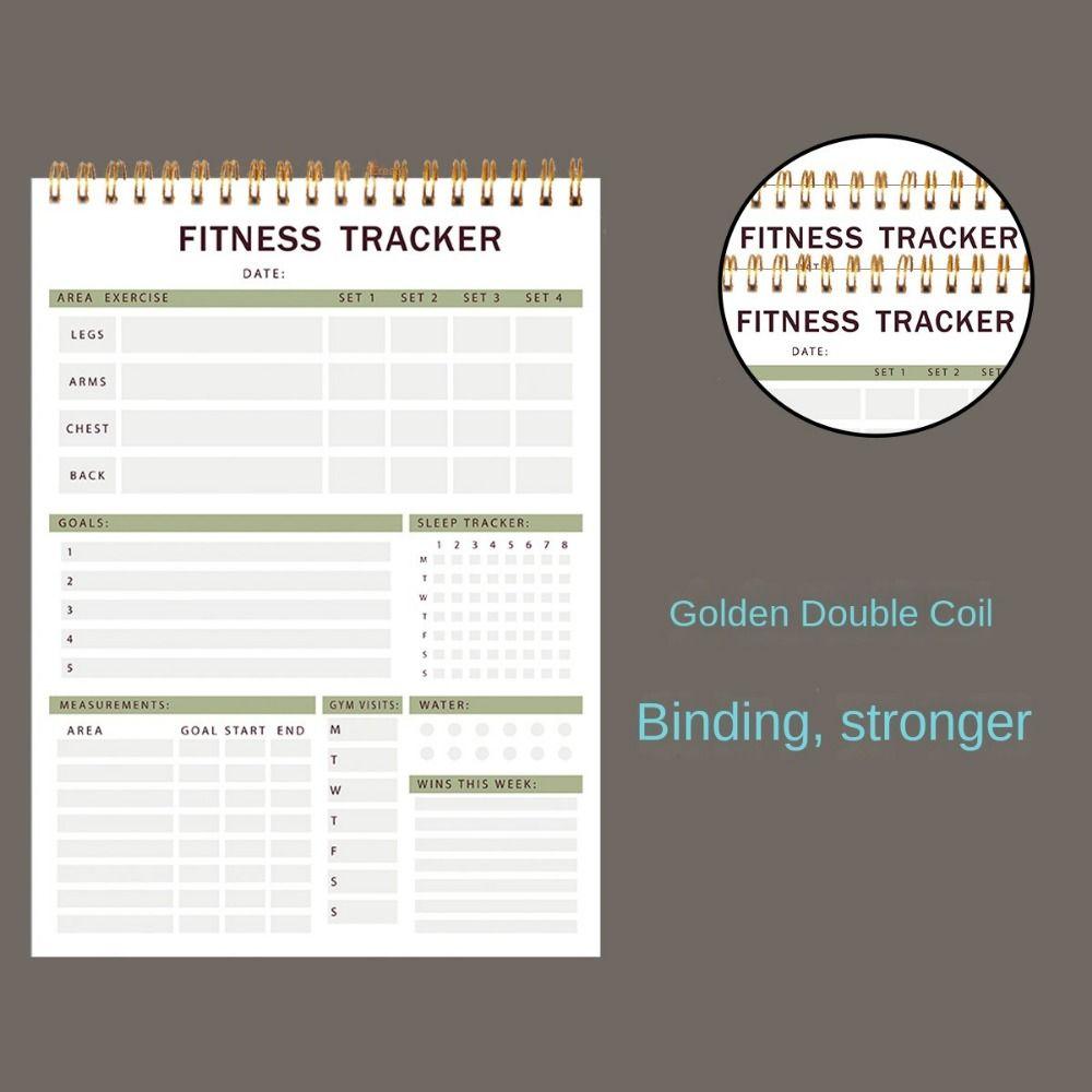 52 Sheets Spiral Fitness Journal Notebooks Portable To Do List Notepad  Women/Men