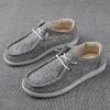 Large size men's canvas shoes, light and breathable linen wide cloth shoes