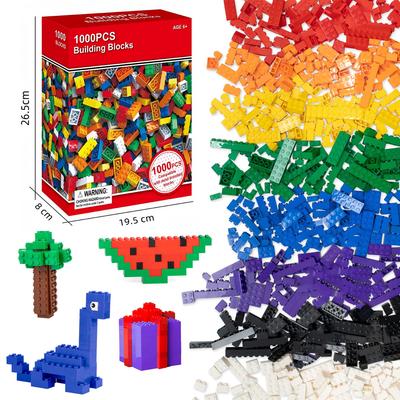 1000 DIY kreative Bausteine Großpackung Urban Classic Bausteine Zusammengebautes Geburtstagsgeschenk Kinder Lernspielzeug