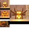Colorful Halloween Decoration Led Lights Lantern With Bat Skull Pumpkin And Spider Designs