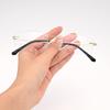 Blue Light Blocking Computer Clear Gold [Dollger] Glasses, Frameless, Unisex, Glasses, Glasses,