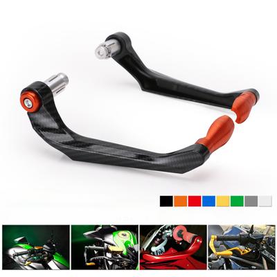 1 Pair Motorcycle Modified Anti-drop Hand Guard Horn Bow Guard Brake Clutch Protection Rod Off-road Street Running Carbon Fiber Pattern Hand Guard