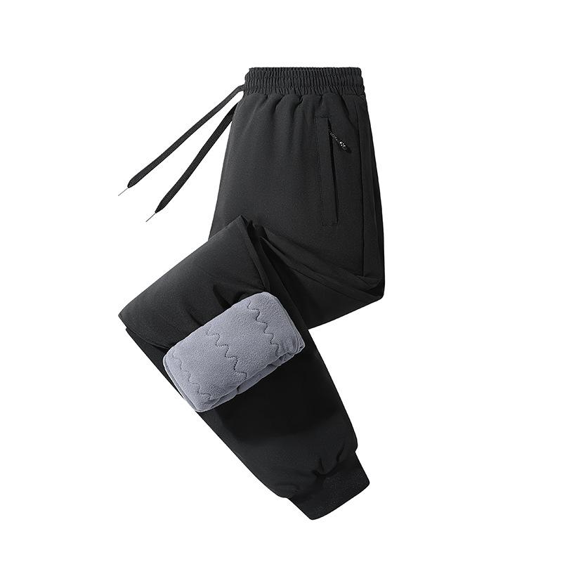 

Флисовые Утепленные Повседневные Хлопковые Брюки для Зимы Мужские Ветрозащитные Холодостойкие Брюки До Колена Довольно Теплые Брюки Носить Прямые Брюки-Леггинсы для Верхней Одежды 4XL