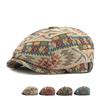 Cappello Ottagonale Jacquard Etnico Uomo Donna Cappello Retrò Cappello da Pittore Cappello da Giornalaio