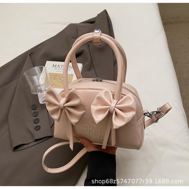 Shoulder bag fresh 2025 new women's bag Korean fashion bow new hand-to-hand small women's bag crossbody shell bag
