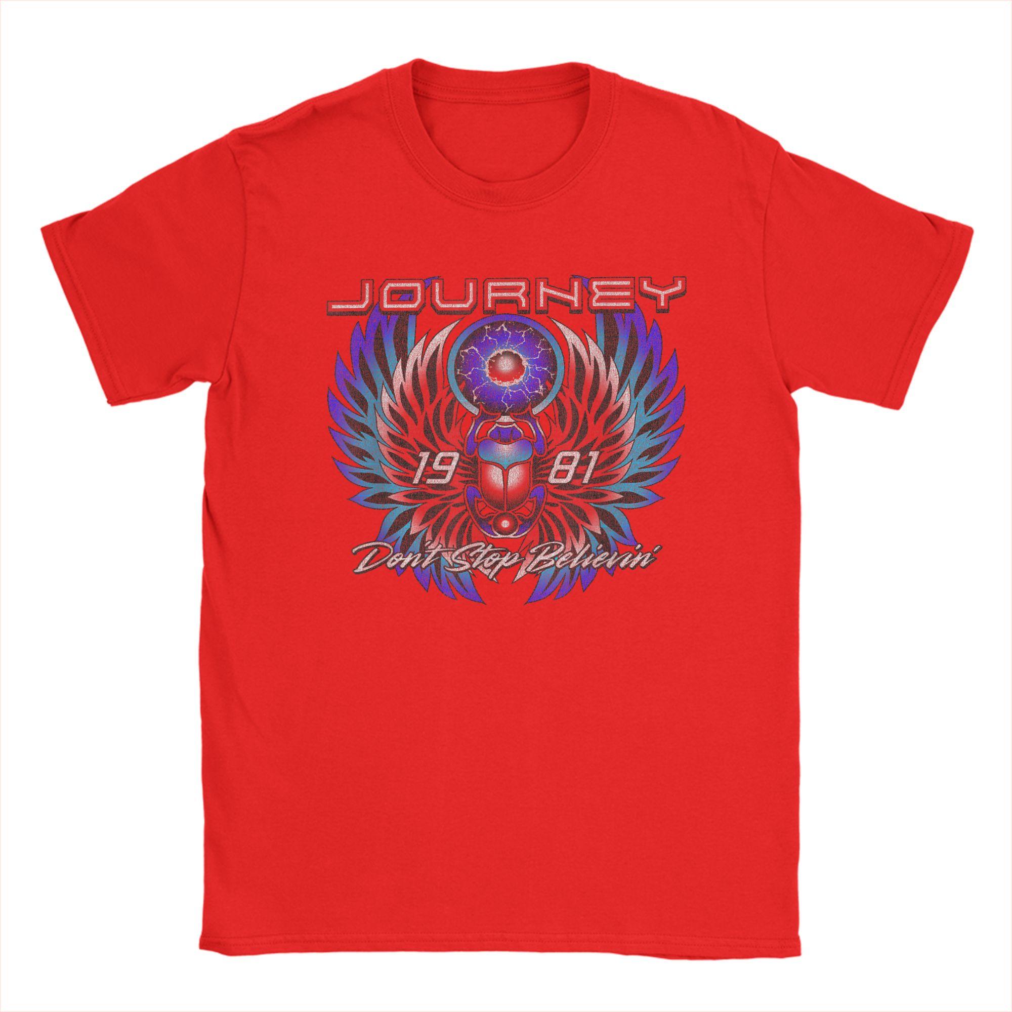 

Journey Dont Stop Believin Scarab TShirt Summer Pure Cotton T Shirts For Unisexs Harajuku DIY Tee Shirt Short Sleeve Funny Tees S